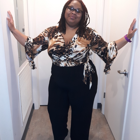 Emma & Michele Pants - Animal Print Romper